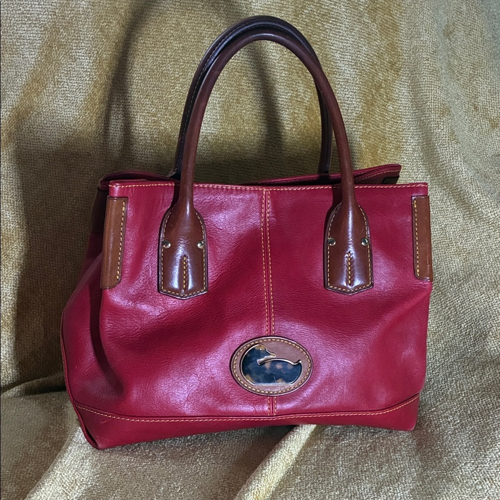 Dooney & Bourke Red Vintage Leather Handbag